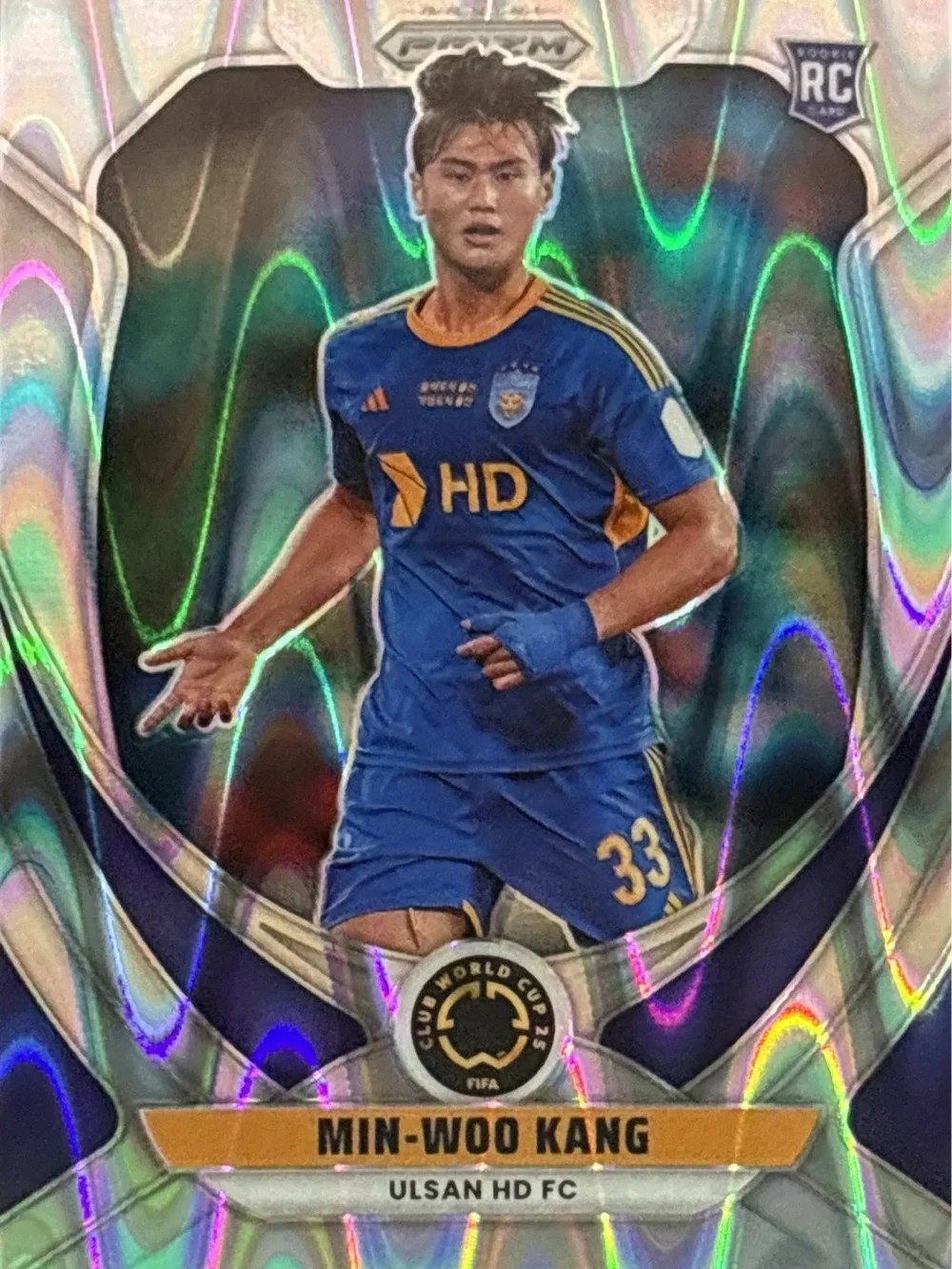 Panini Prizm Refractor Min-Woo Kang Rookie Soccer Trading Card